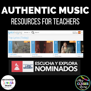 15 Ways to Use Authentic Music in Spanish Class - shared my Mis Clases Locas on Secondary Spanish Space