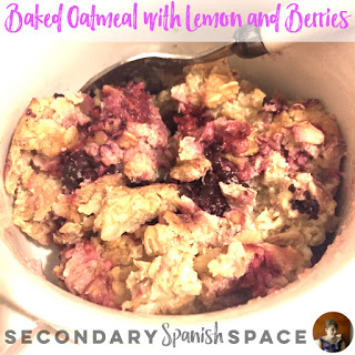 baked oatmeal with lemon and berries