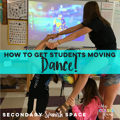 Movement in Spanish Class - 10 ways to get students out of their seats - by Mis Clases Locas on Secondary Spanish Space