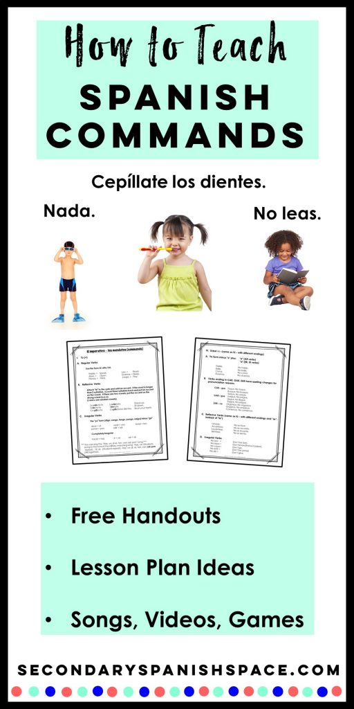 Spanish Commands Activities and Lesson Plans Secondary Spanish Space