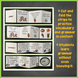 Spanish Question Word Trifold Flashcards